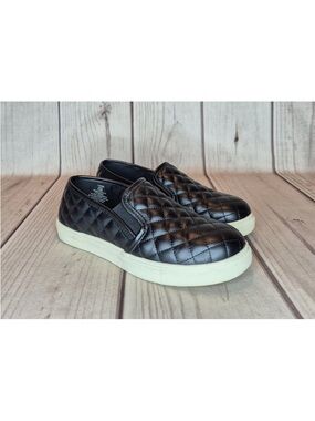 Eva & Zoe Women's Size 8.5M Juno Black Quilted Leather & Textile Shoes